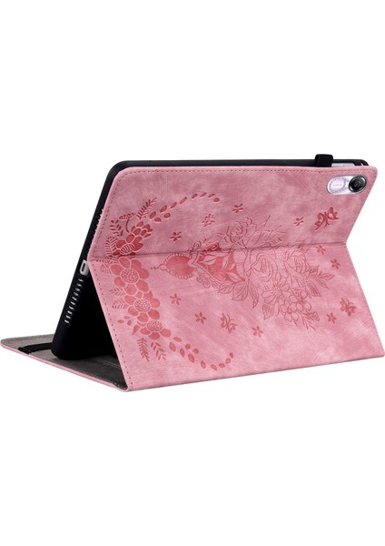 Honor Pad X8 Pro/pad X9 Kapak Gül Baskı Pu Deri Tablet Kılıfı-Pembe (Yurt Dışından)