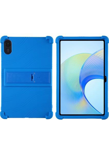Honor Pad X8 Pro ELN-W09 Silikon Tablet Kılıfı Çizilmeye Dayanıklı Tablet Kapağı Pc Kickstand-Koyu Mavi (Yurt Dışından)