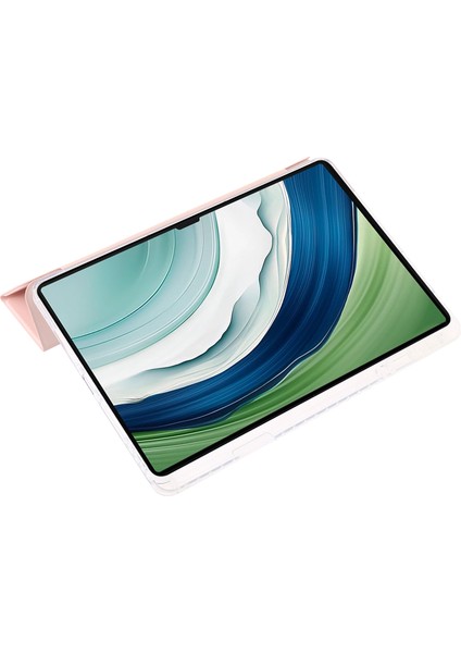 Huawei Matepad Pro 13.2 Tablet Kılıfı Darbeye Dayanıklı Tpu+Akrilik+Pu Üç Katlı Stand Kapağı-Pembe (Yurt Dışından)