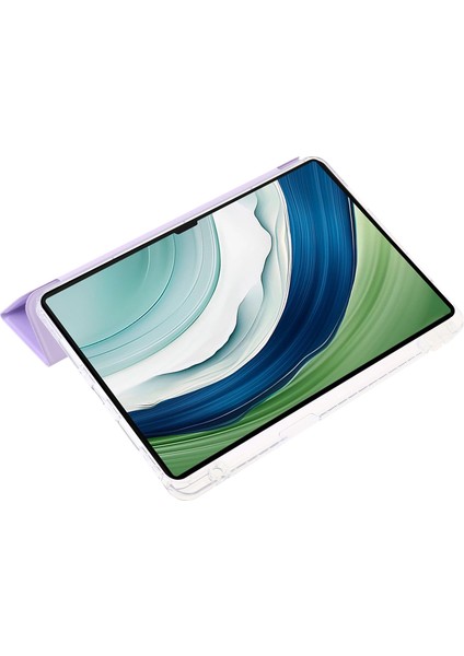 Huawei Matepad Pro 13.2 Tablet Kılıfı Darbeye Dayanıklı Tpu+Akrilik+Pu Üç Katlı Stand Kapağı-Mor (Yurt Dışından)