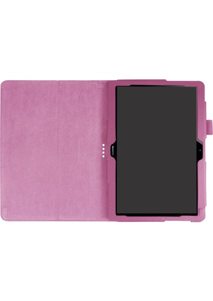 Huawei Mediapad T3 10 Için Çizilmez Şık Darbeye Dayanıklı Litchi Deri Kılıf Destekli Stand-Mor (Yurt Dışından) fiyatları