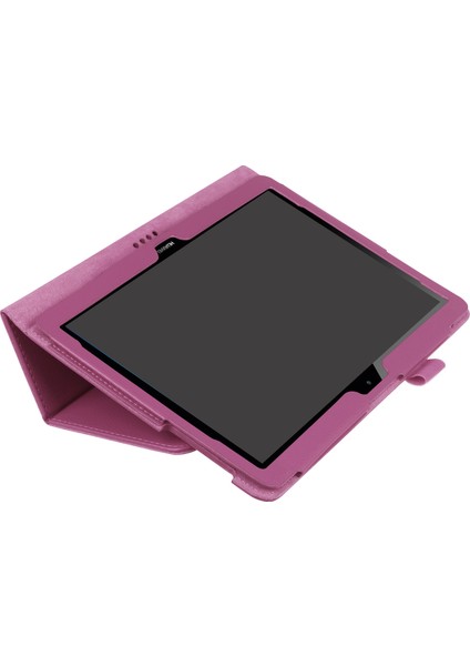 Huawei Mediapad T3 10 Için Çizilmez Şık Darbeye Dayanıklı Litchi Deri Kılıf Destekli Stand-Mor (Yurt Dışından) modelleri