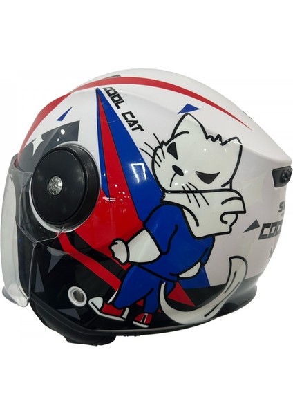 Çocuk Kaskı Yarım Sw 814 Cool Cat