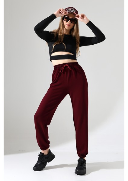 Kadın Modal Kumaş Yüksek Bel Çift Cepli Yumuşak Dokulu Lastik Paça Detaylı Eşofman Altı fiyatları