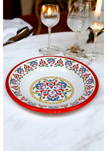 24 No Emaye Yemek Tabak, Servis, Yemek Kamp, Piknik, Çeyiz 24 cm