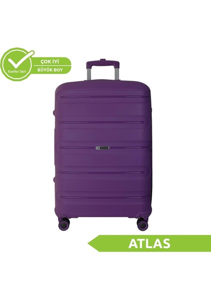 Polipropilen (Pp) Atlas Violet 3lü Valiz Seti