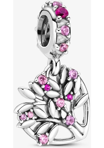 Pembe Kalp Aile Ağacı Sallantılı Charm 799153C01