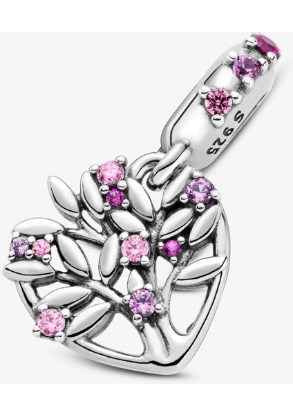 Pembe Kalp Aile Ağacı Sallantılı Charm 799153C01 fırsatları