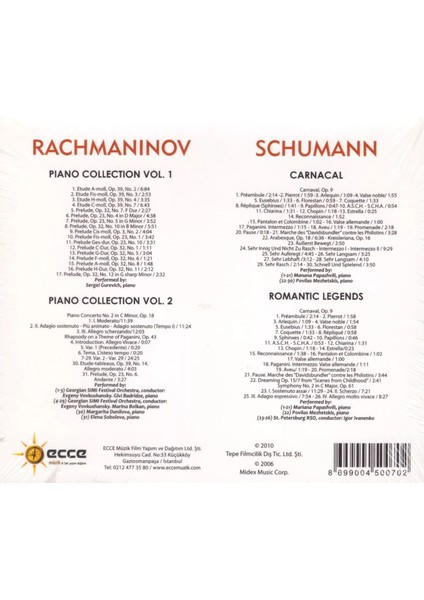 Rachmaninov / Schumann – Butterfly Collection (2006) (4 Cd)