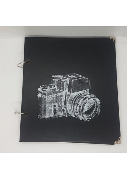Suni Deri Kaplı Kapaklı Fotoğraf Makinası Temalı Albüm Anı Defteri 23X20 Cm. 15 Yaprak Siyah fiyatları