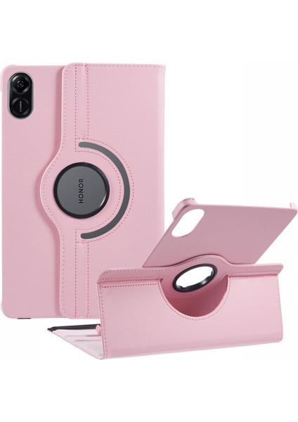 Honor Pad X8 Pro/honor Pad X9 Kılıf Deri+Tpu Tablet Kapak Döner Stand-Pembe (Yurt Dışından)