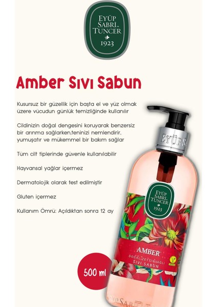 500 ml Sabun Paket Amber, Zeytinyağlı, Beyaz Sabun, Çeşme Limonu, Japon Kiraz Çiçeği ve Rosie fiyatları