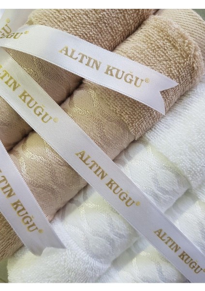 Altın Kuğu El Havlusu %100 Pamuk 50x80 cm 12'li Paket 6 Renk Yumuşak ve Yüksek Emici Kumaş modelleri