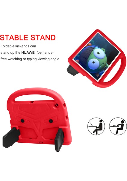 Serçe Tarzı Darbeye Dayanıklı Kickstand Eva Tablet Kılıfı Huawei Mediapad T3 10-Kırmızı (Yurt Dışından)