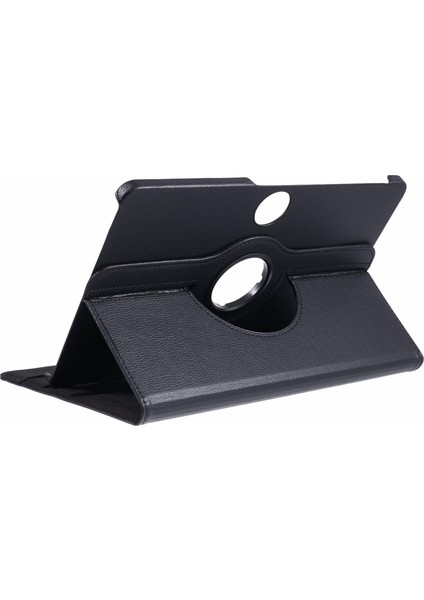 Honor Pad 9 Kılıfı Için Döner Standlı Çizilmeye Dayanıklı Pu Deri Tablet Kılıfı-Siyah (Yurt Dışından)