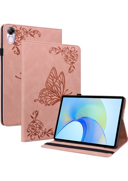Onur Pad X8 Pro/pad X9 Deri Kapak Baskılı Çevirme Standı Kart Tutucu Tablet Kılıfı-Pembe (Yurt Dışından)