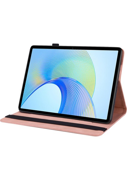 Onur Pad X8 Pro/pad X9 Deri Kapak Baskılı Çevirme Standı Kart Tutucu Tablet Kılıfı-Pembe (Yurt Dışından)