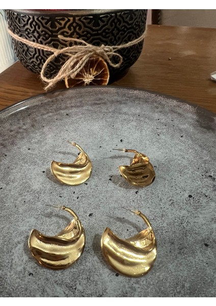 Miyu Gold Midye Zr Model Küpe modelleri