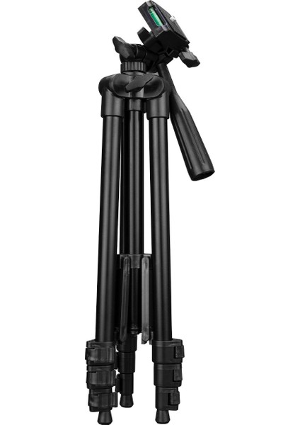 Siyah Telefon Tutucu Tripod Profesyonel Fotoğraf Video Çekimi 106 cm Kamera Tripodu Çantalı