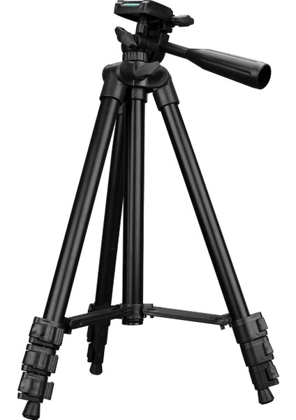 Siyah Telefon Tutucu Tripod Profesyonel Fotoğraf Video Çekimi 106 cm Kamera Tripodu Çantalı