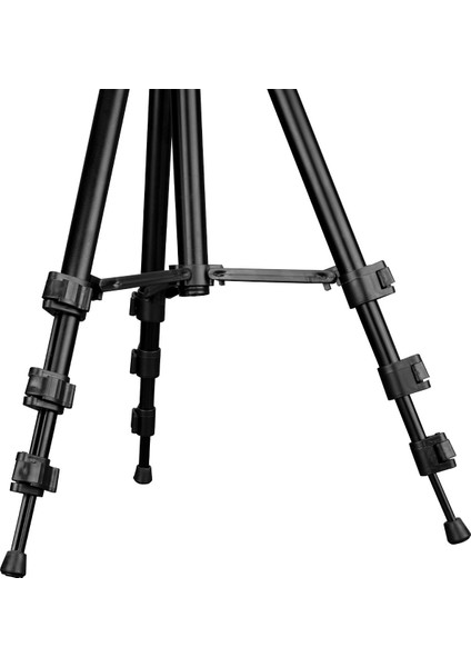 Siyah Telefon Tutucu Tripod Profesyonel Fotoğraf Video Çekimi 106 cm Kamera Tripodu Çantalı