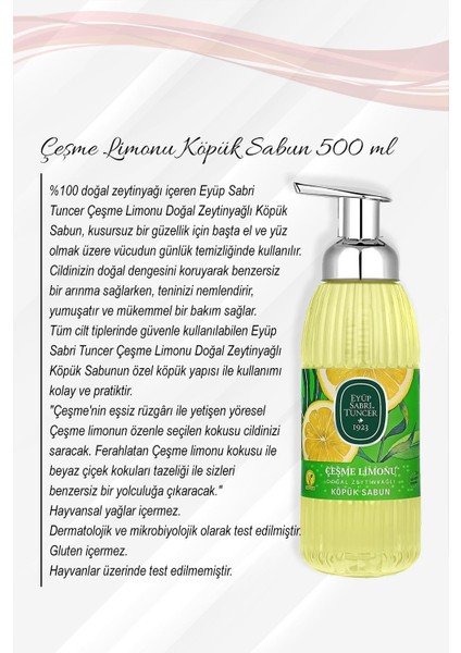 Sabun Paket 500 ml Alaçatı Lavantası Köpük, Japon Kiraz Çiçeği, Zeytinyağlı, Beyaz Sabun, Çeşme Limonu ve Rosie