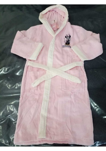 Minnie Happy Kaps 9/10 Yaş Nak Pembe Çocuk Bornoz fırsatları