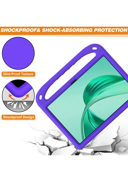 Honor Pad X8A Kılıf El Kavrama Kickstand Tablet Eva Kapak-Mor Için (Yurt Dışından)