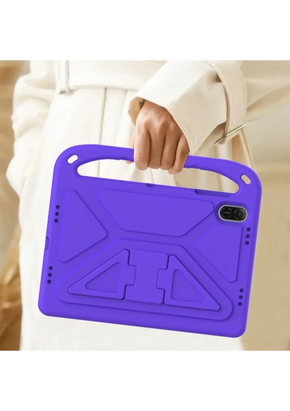 Honor Pad X8A Kılıf El Kavrama Kickstand Tablet Eva Kapak-Mor Için (Yurt Dışından)