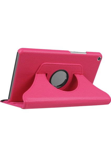 Litchi Deri Deri 360 Derece Döner Stand Tablet Kabuk Huawei Mediapad T3 8.0-Rose (Yurt Dışından)