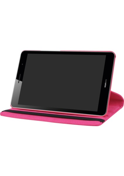 Litchi Deri Deri 360 Derece Döner Stand Tablet Kabuk Huawei Mediapad T3 8.0-Rose (Yurt Dışından)