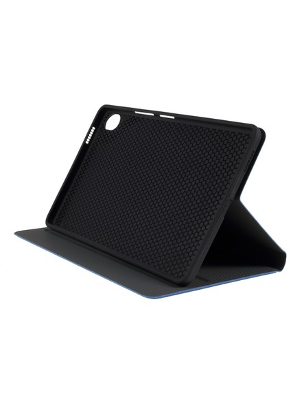 Huawei Mediapad M6 8,4 Inç Mavi Için Kumaş Dokulu Deri Standlı Kılıf (Yurt Dışından)
