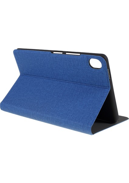 Huawei Mediapad M6 8,4 Inç Mavi Için Kumaş Dokulu Deri Standlı Kılıf (Yurt Dışından)