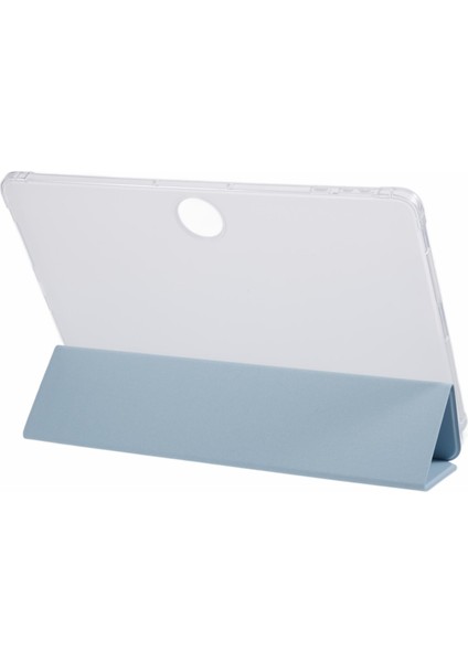 Honor Pad 9 Kılıf Üç Katlı Standlı Deri Tablet Kılıfı Kalem Yuvalı-Bebek Mavisi (Yurt Dışından)