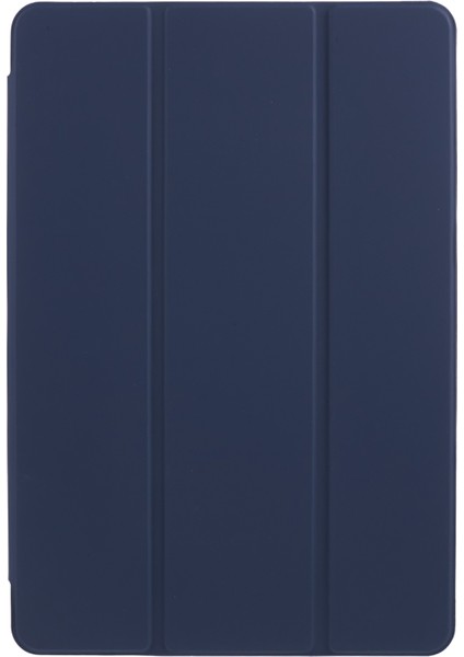 Honor Pad 9 Kılıf Üç Katlı Standlı Deri Tablet Kılıfı Kalem Yuvalı-Koyu Mavi (Yurt Dışından)