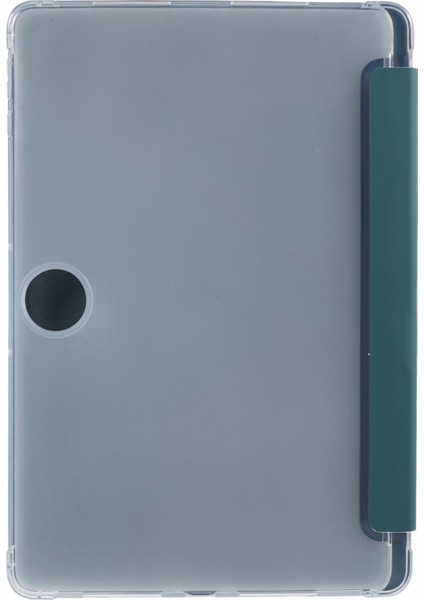 Honor Pad 9 Kılıf Üç Katlı Standlı Deri Tablet Kılıfı, Kalem Yuvası-Gece Yarısı Yeşili (Yurt Dışından)