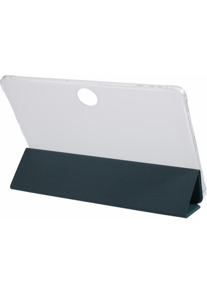 Honor Pad 9 Kılıf Üç Katlı Standlı Deri Tablet Kılıfı, Kalem Yuvası-Gece Yarısı Yeşili (Yurt Dışından)