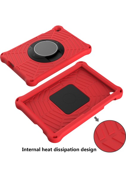 Örümcek Ağı Dokusu Kickstand Eva Kılıfı Omuz Askılı Huawei Enjoy Tablet 2/matepad T 10 9,7 Inç/matepad T 10S 10,1 Inç-Kırmızı (Yurt Dışından)