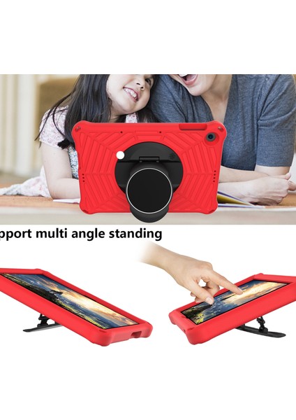Örümcek Ağı Dokusu Kickstand Eva Kılıfı Omuz Askılı Huawei Enjoy Tablet 2/matepad T 10 9,7 Inç/matepad T 10S 10,1 Inç-Kırmızı (Yurt Dışından)