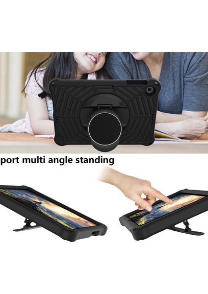 Örümcek Ağı Dokusu Kickstand Eva Kılıfı Omuz Askılı Huawei Enjoy Tablet 2/matepad T 10 9,7 Inç/matepad T 10S 10,1 Inç-Siyah (Yurt Dışından)
