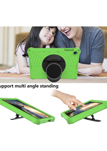 Örümcek Ağı Dokusu Kickstand Eva Kılıfı Omuz Askılı Huawei Enjoy Tablet 2/matepad T 10 9,7 Inç/matepad T 10S 10,1 Inç-Yeşil (Yurt Dışından)