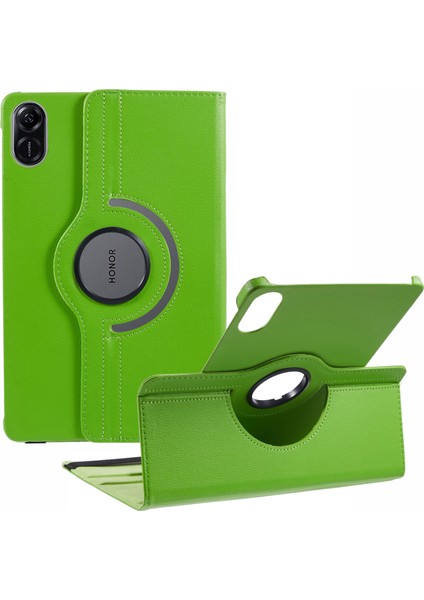 Honor Pad X8 Pro/honor Pad X9 Kılıf Deri+Tpu Tablet Kapağı Döner Stand-Yeşil (Yurt Dışından)