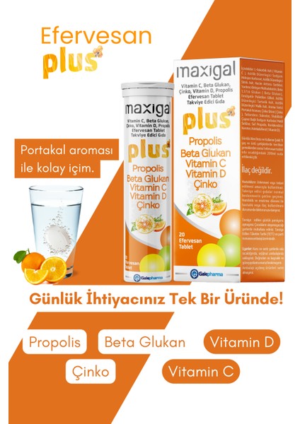 Propolis ve Vitamin C Içeren Boğaz Spreyi ve Efervesan Tablet Beta Glukan Kış Paketi 2'li