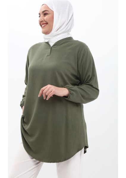 Dokuma Viskon Yumuşak Rahat Kumaş Desenli Tunik