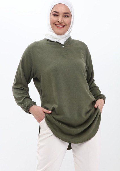 Dokuma Viskon Yumuşak Rahat Kumaş Desenli Tunik fiyatları