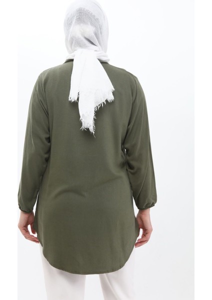 Dokuma Viskon Yumuşak Rahat Kumaş Desenli Tunik indirimleri