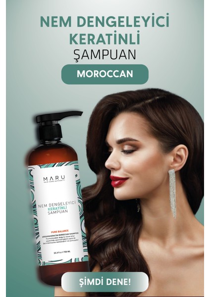 MARU Besleyici Ve Nemlendirici - Nem Dengeleyici Keratinli Şampuan 750 ml