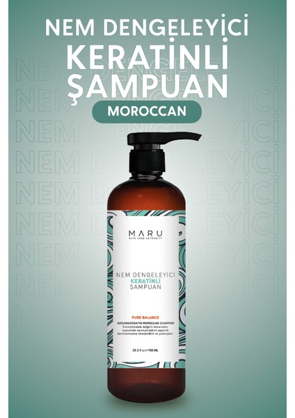MARU Besleyici Ve Nemlendirici - Nem Dengeleyici Keratinli Şampuan 750 ml