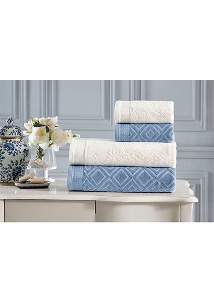 Pastoral Best Set (Hamam Takımı) Krem-Lacivert fiyatları