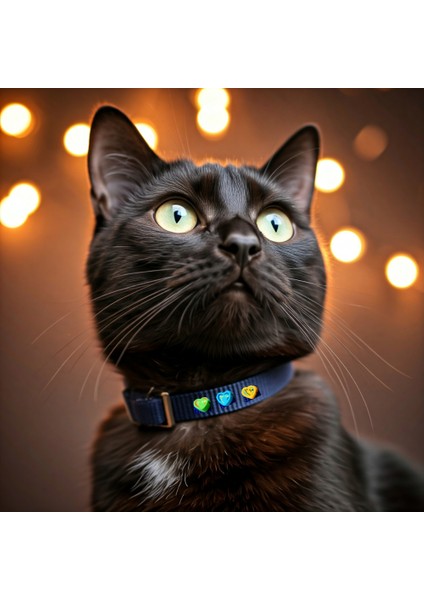 Şık ve Konforlu Kedi Tasması - Mavi, Dayanıklı Kumaş - Ayarlanabilir Boyunluk